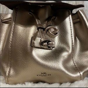 Coach mini derby metallic backpack